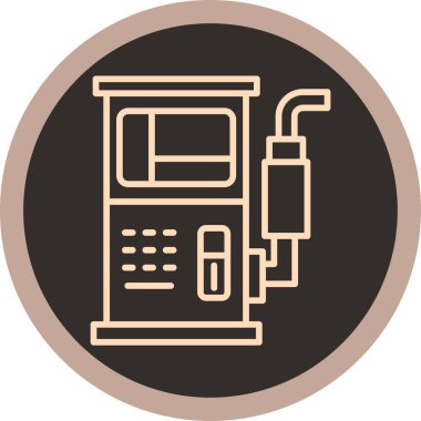 Benzin istasyonu simgesinin vektör illüstrasyonu