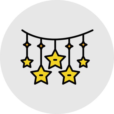 Garland simge vektör çizim