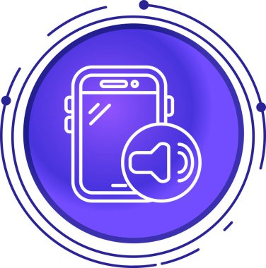 beyaz arkaplanda alarm saat simgesine sahip hat akıllı telefonu. Çalar saat, alarm sistemi. Renkli taslak konsepti. vektör.