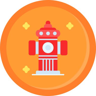 Yangın musluğu simgesi düz bir şekilde inşa ediliyor