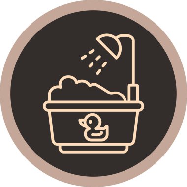 banyo ikonu vektör illüstrasyonu