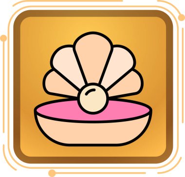 Şirin bir çizgi film simgesinin vektör çizimi