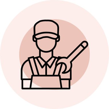 beysbol ikonu vektör illüstrasyonu