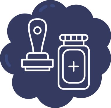 tıp web simgesi vektör illüstrasyonu