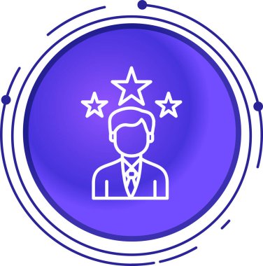 Beyaz arka planda izole edilmiş çizgi işadamı simgesi. Renkli taslak konsepti. vektör.