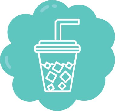 Kahve fincanı ana hatlarıyla doldurulmuş ikon