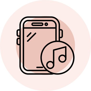 beyaz arkaplanda müzik çalar vektör illüstrasyonu