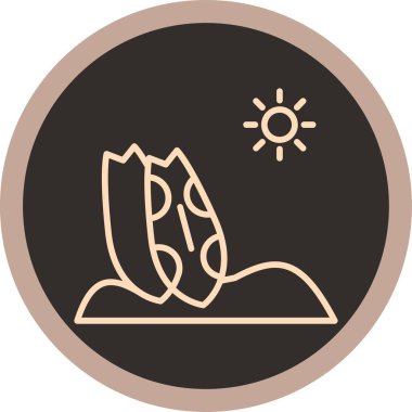 Güneş Simgesi Vektör illüstrasyonu