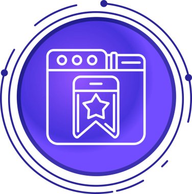 Mutfak sobası simgesinin vektör çizimi