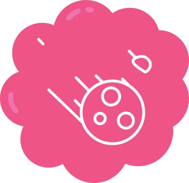 Bir çiçek simgesinin vektör illüstrasyonu