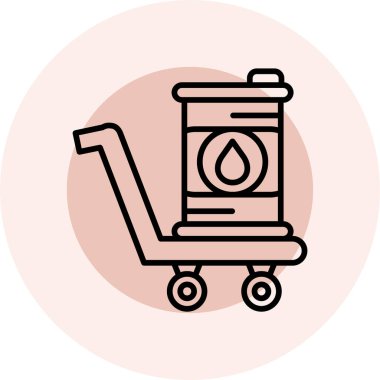 Petrol varili modern simge, vektör illüstrasyonu