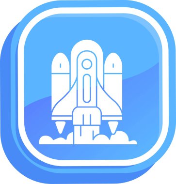 Uzay mekiği ikon vektör illüstrasyonu