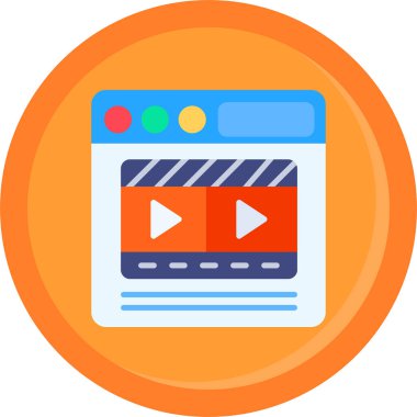 Web geliştirme düz vektör simgesi