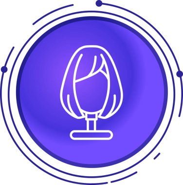 Beyaz arka planda izole edilmiş çizgi şarap cam ikonu. Şarap kadehi işareti. Renkli taslak konsepti. Vektör.