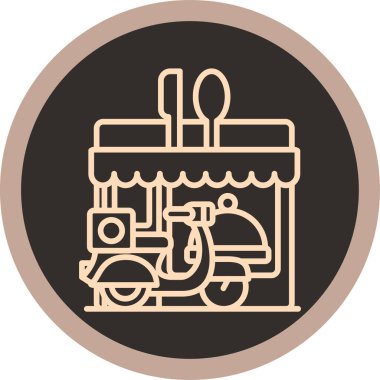 motosiklet simgesi vektör illüstrasyonu