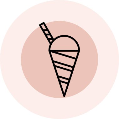 dondurma ikonu vektör illüstrasyonu