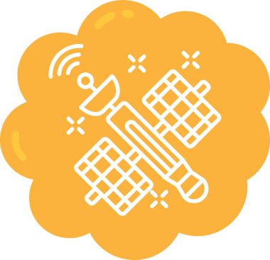 uydu simgesi vektör illüstrasyonu