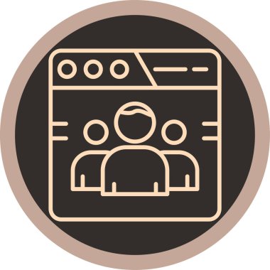 Tarayıcı. Web simgesi basit illüstrasyon