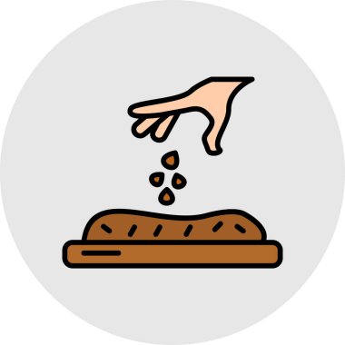 Çikolata tutan bir adamın vektör çizimi