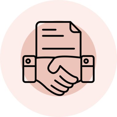 sözleşme ikonu vektör illüstrasyonu