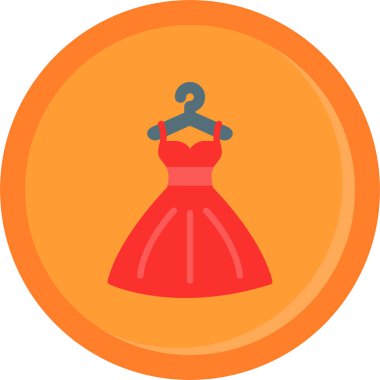 Rozet & tarzında kadın elbise simgesi