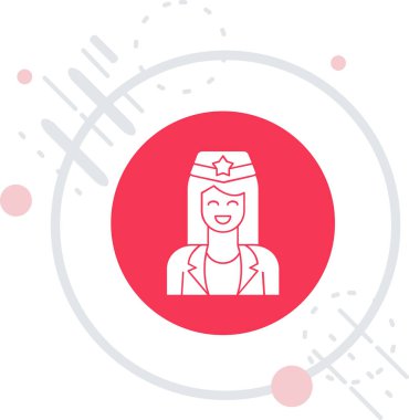 Hat doktoru simgesi beyaz arkaplanda izole edildi. Renkli taslak konsepti. vektör illüstrasyonu.