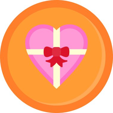 Kalp. Web simgesi basit illüstrasyon