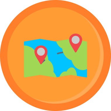 gps. Web simgesi basit illüstrasyon