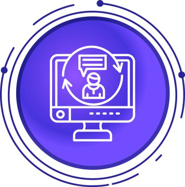 Dizüstü bilgisayar simgesi vektör çizimi