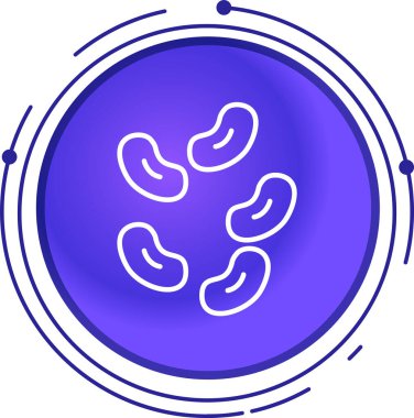 bakteri simgesi vektör illüstrasyonu