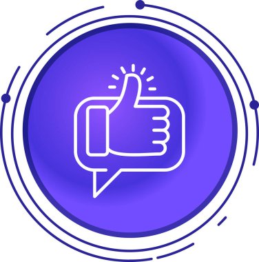 Başparmağını kaldır. Web simgesi basit illüstrasyon