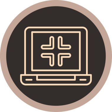 Dizüstü bilgisayar simgesi vektör çizimi