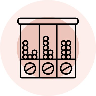 abacus simgesi, vektör illüstrasyonu