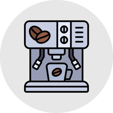 kahve makinesi simgesini, vektör çizim