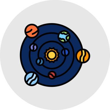 Uzay gezegeni. Basit resimleme