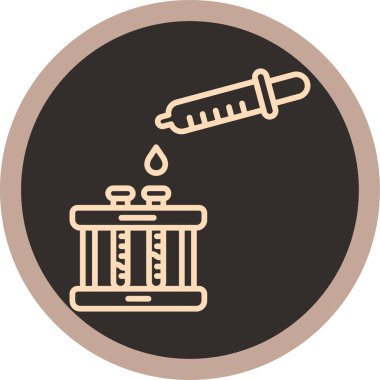 tıbbi şırınga yuvarlanmış vektör simgesi