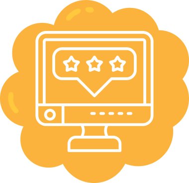 Bulut derecelendirme modern simgesi, vektör illüstrasyonu