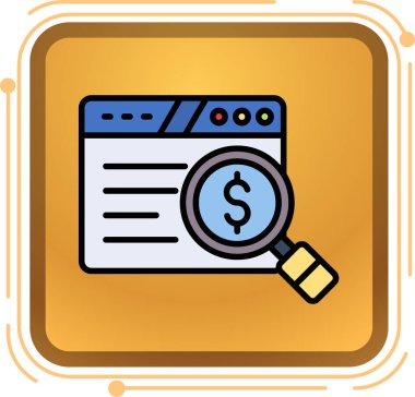 Ara. Web simgesi basit illüstrasyon