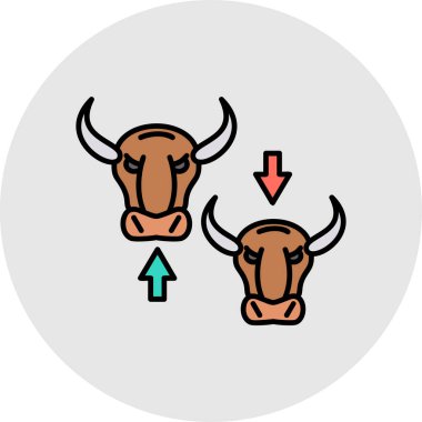 Boğa ikonu vektör illüstrasyonu