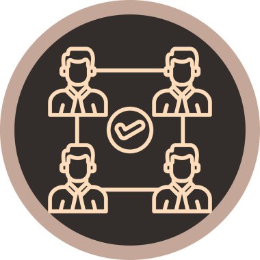 İş insanları simgesinin vektör illüstrasyonu