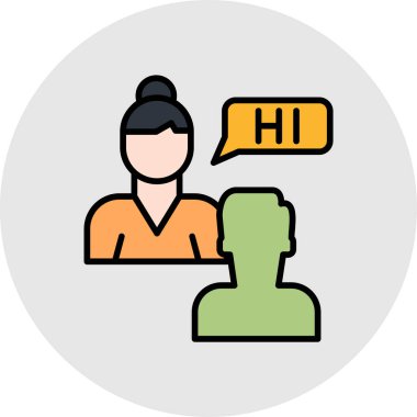 Çağrı merkezi vektör renk simgesi