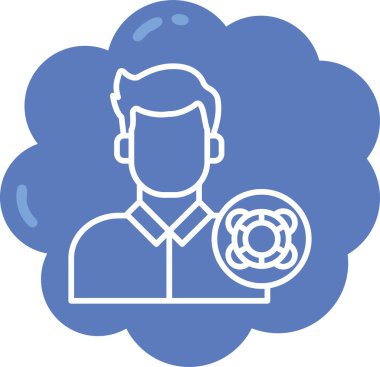 avatar. Web simgesi basit illüstrasyon