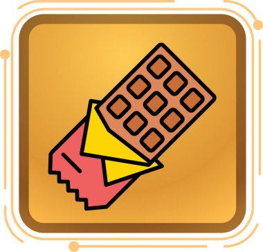 Şeker simgesi, vektör illüstrasyonu