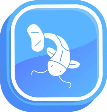 Balina balığı ikonu. vektör illüstrasyonu