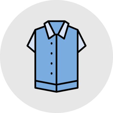 shirt simgesi vektör illüstrasyonu