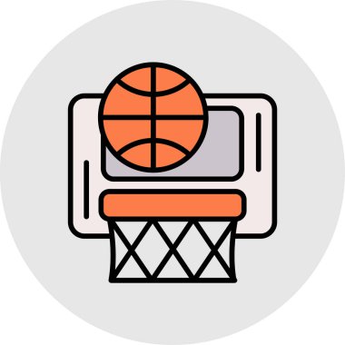 Basketbol topu. Basit tasarım