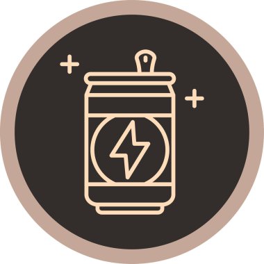 Bir elektrik enerji simgesinin vektör illüstrasyonu