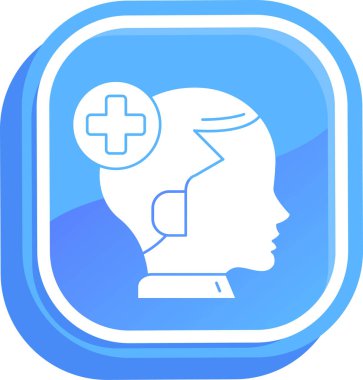 Tıbbi sembollü kadın kafası