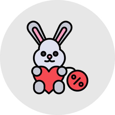 Şirin bir tavşanın vektör çizimi