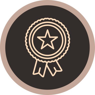 ödül rozeti simgesi modada izole edilmiş arkaplan